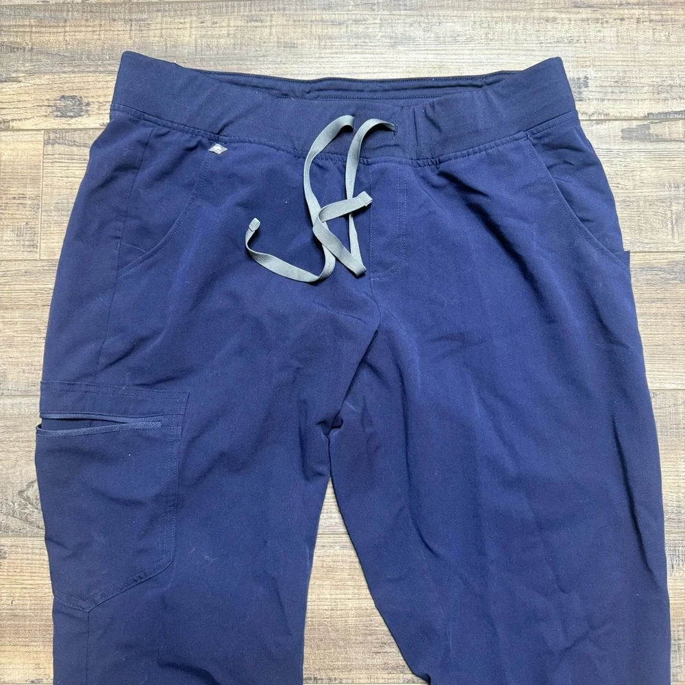 Figs Technical Collection Scrub Zamora Pants  Navy Blue - Picture 2 of 12